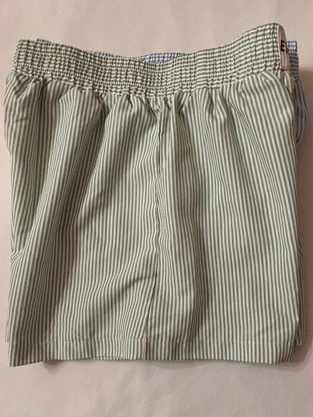SHEIN Striped Pull-On Shorts - Pink, Blue & Green Sz S